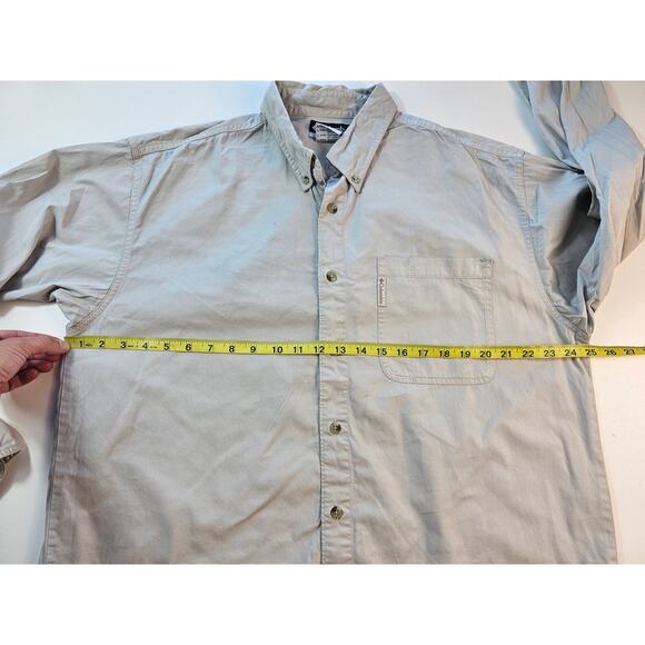 Columbia khaki men's size large L Long Sleeve Button Up casual work everyday EUC - Picture 6 of 7